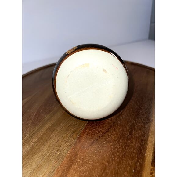 Hand Slung Studio Art Pottery Small Pitcher Dark Brown Glaze W/Areas Of Lt Brown - Picture 8 of 10